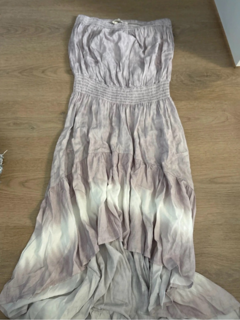 Ocean Drive Strapless Ombre Lavender and White Maxi Dress